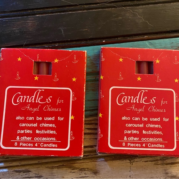 3 for $15 ⭐️ Vintage mini 4” Christmas Candles 2 boxes 16 candles Angel Chimes - Picture 2 of 3